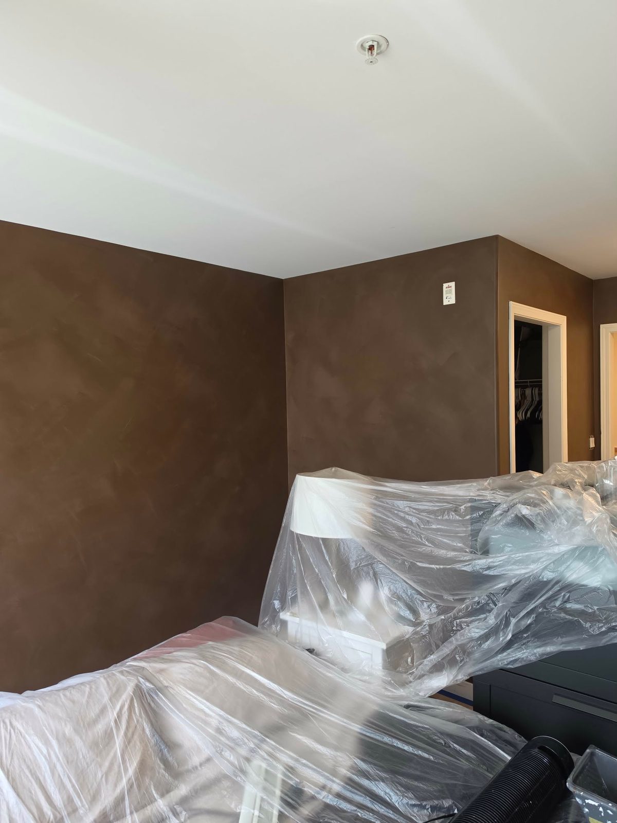 Limewash feature wall